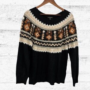Tribal Black Knit Sweater